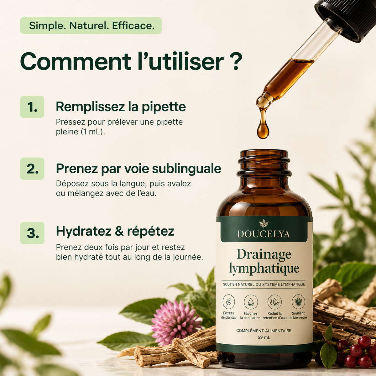 Doucelya® - Goutte de drainage lymphatique